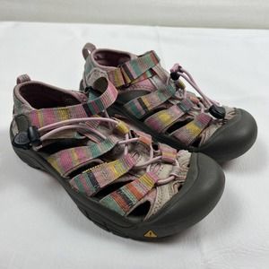 Keen Newport H2 Pink Waterproof Hiking Sandals Girls 3 Youth Striped